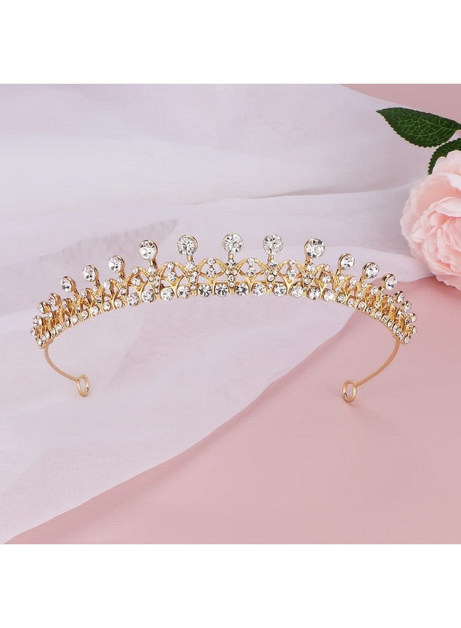 Hapdoo Tiaras For Women Elegant Princess Crown Lightweight Small Tiara For Girls Prom Queen Gold Tiara Birthday Bride Wedding Bachelorette Party Tiaras And Crowns - Image 2