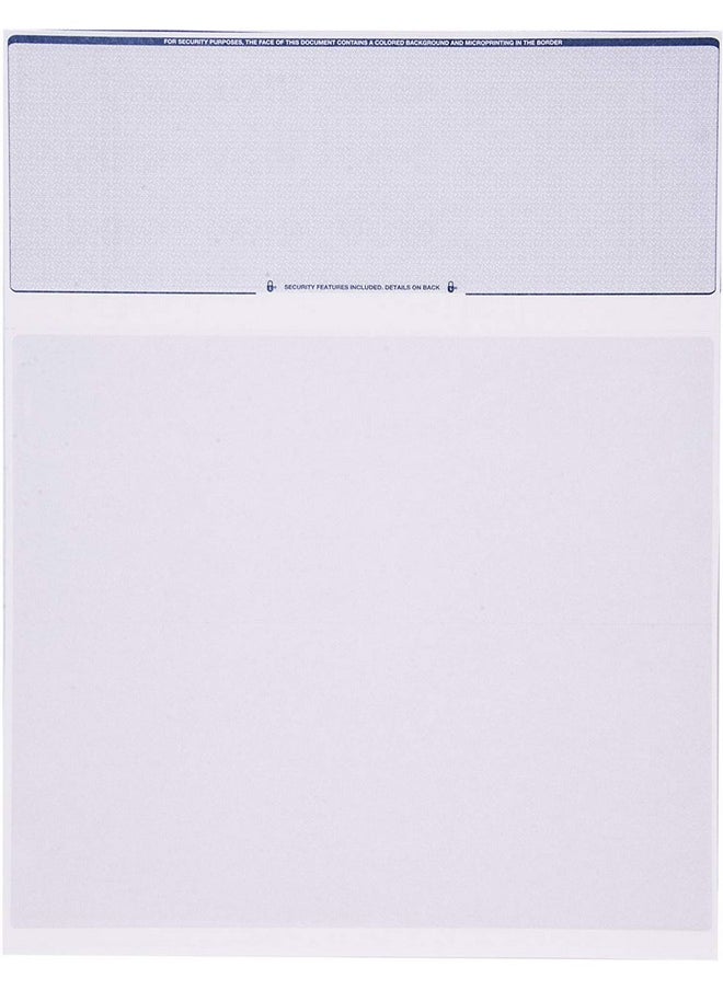 Check O Matic - Checkomatic Computer Check Paper 100 Pack Top Blank Stock Checks Security Features & Laser Printer Compatible Blue Diamond - Image 1