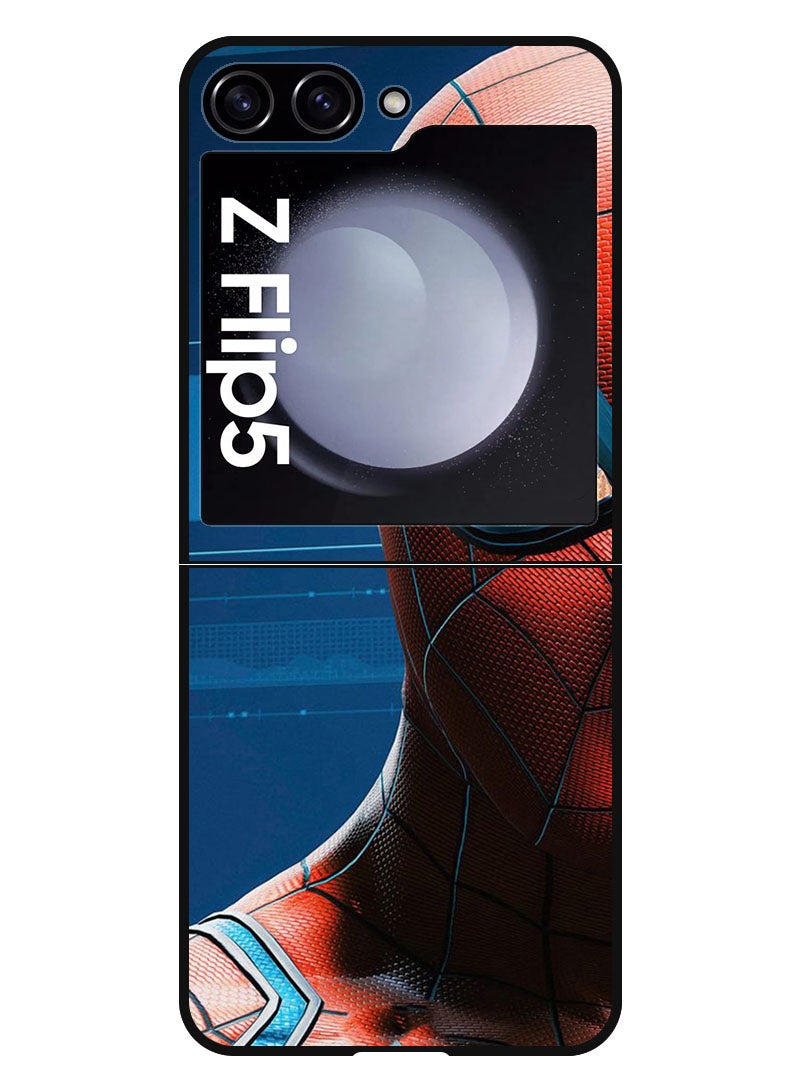 Theodor Protective Case Anti Scratch Shock Proof Bumper Cover For Samsung Galaxy Z Flip 5 Spiderman half face - Image 1