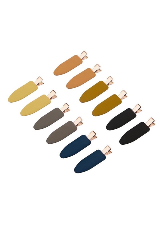 minihope Inihope 12 Pieces No Bend Hair Clips No Crease Curl Pin Clips For Makeup Application 2022 Style Nonslip.Hair Won'T Get Caught Between Plastic Attached To Metal. (Morandi)… - Image 1