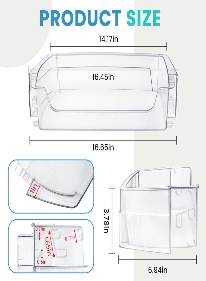 MIFLUS WR71X38318 Refrigerator Door Shelf Bin Compatible for G-E Refrigerator WR71X24428 4975917 AP7175677 PS16619590 EAP16619590 Parts-by MIFLUS - Image 2