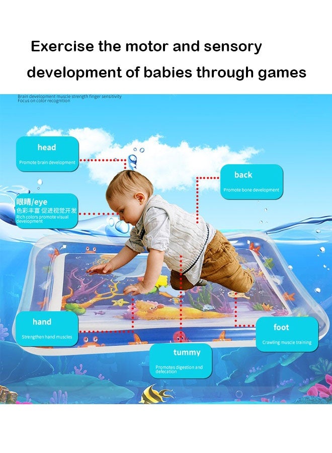 Baby Inflatable Water Mat, Water Play Mat, Baby Toys, Aquarium Mat- Promote The Motor and Sensory Development of Babies Through Games-Equipped with A Pump - Image 3