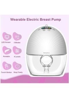 MomsFlow Wearable Breast Pump – Lightweight, Hands-Free with LED Display, 3 Modes & 9 Suction Levels for Easy Pumping  - Image 3