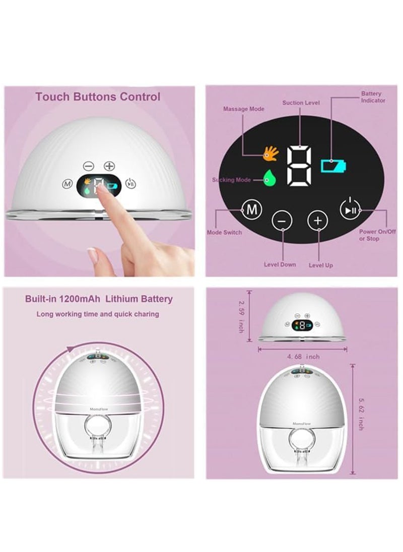 مضخة ثدي قابلة للارتداء – خفيفة الوزن، تعمل بدون استخدام اليدين مع شاشة LED، 3 أوضاع و9 مستويات شفط لسهولة الضخ. - pzsku/Z5F133ED90298AC880B06Z/45/_/1727279838/3b127e1d-deab-41f0-98df-d103578e9f08