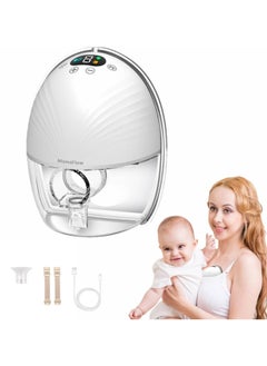 MomsFlow Wearable Breast Pump – Lightweight, Hands-Free with LED Display, 3 Modes & 9 Suction Levels for Easy Pumping  - Image 1