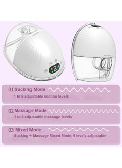 MomsFlow Wearable Breast Pump – Lightweight, Hands-Free with LED Display, 3 Modes & 9 Suction Levels for Easy Pumping  - Image 4