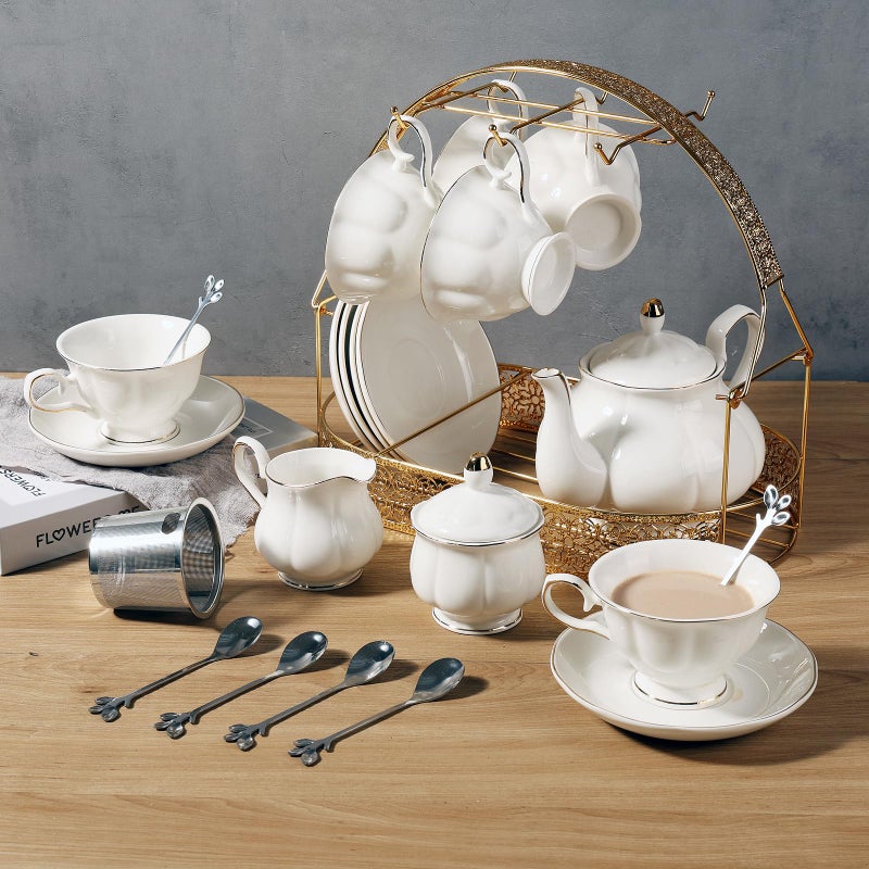 CHENP.HMC Coffee Mug Holder Mug Holders for Counter Coffee Rack Cup Holder Stand Dishes Organizer Steel Wire Rack Display Stand Service for Tea Cups - Image 4