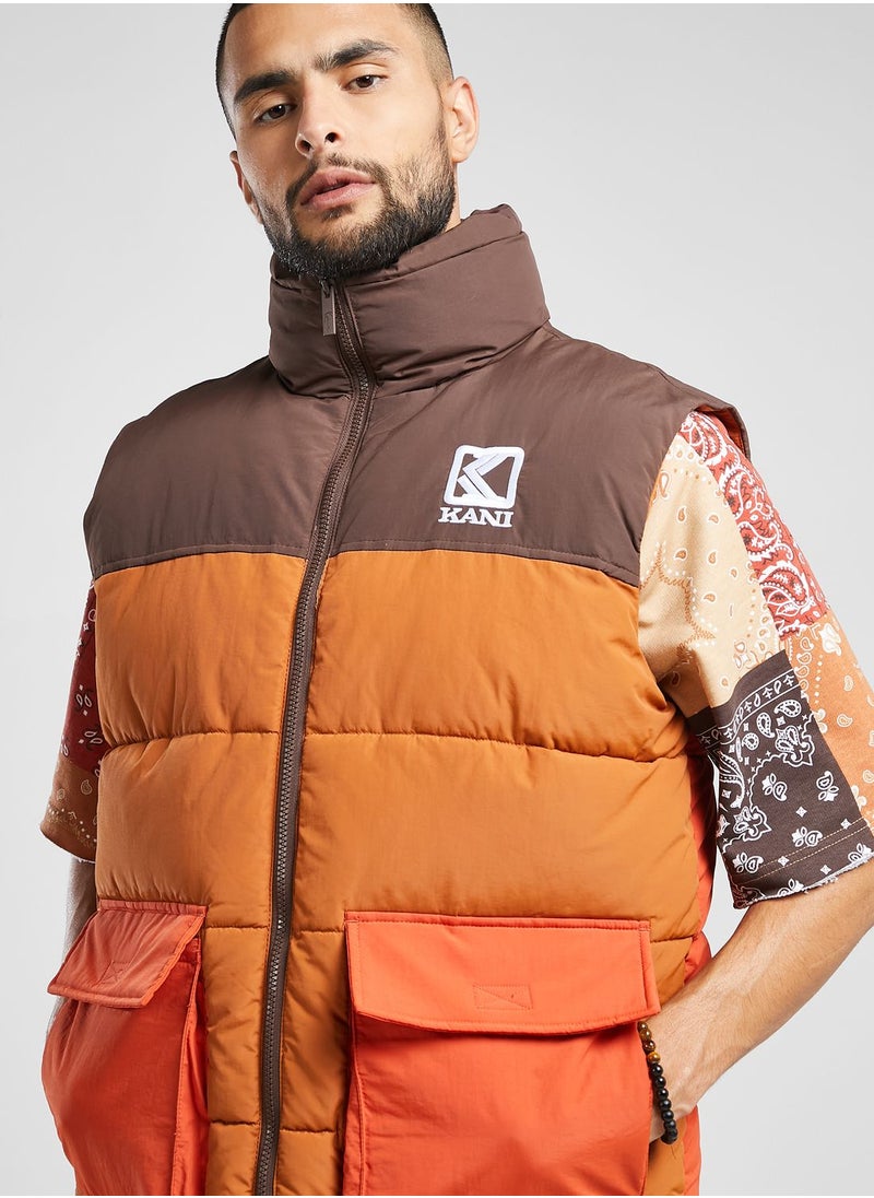Karl Kani - OG Block Puffer Vest - Image 1