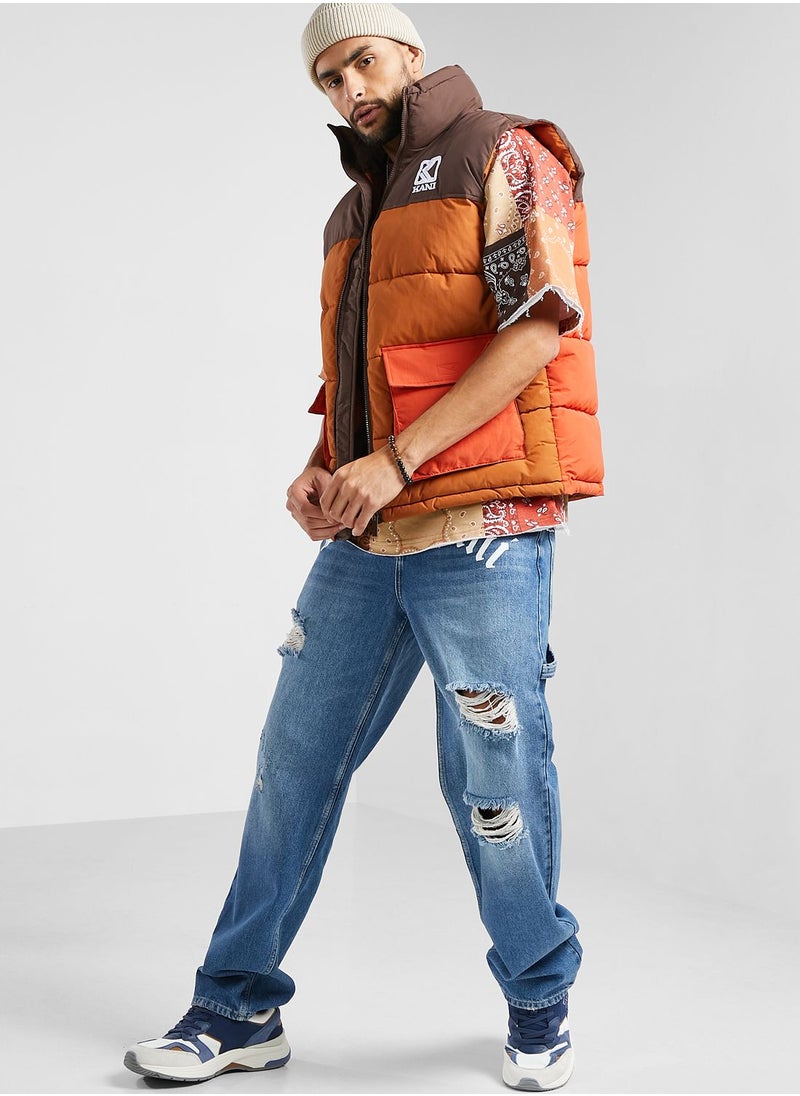 Karl Kani - OG Block Puffer Vest - Image 1