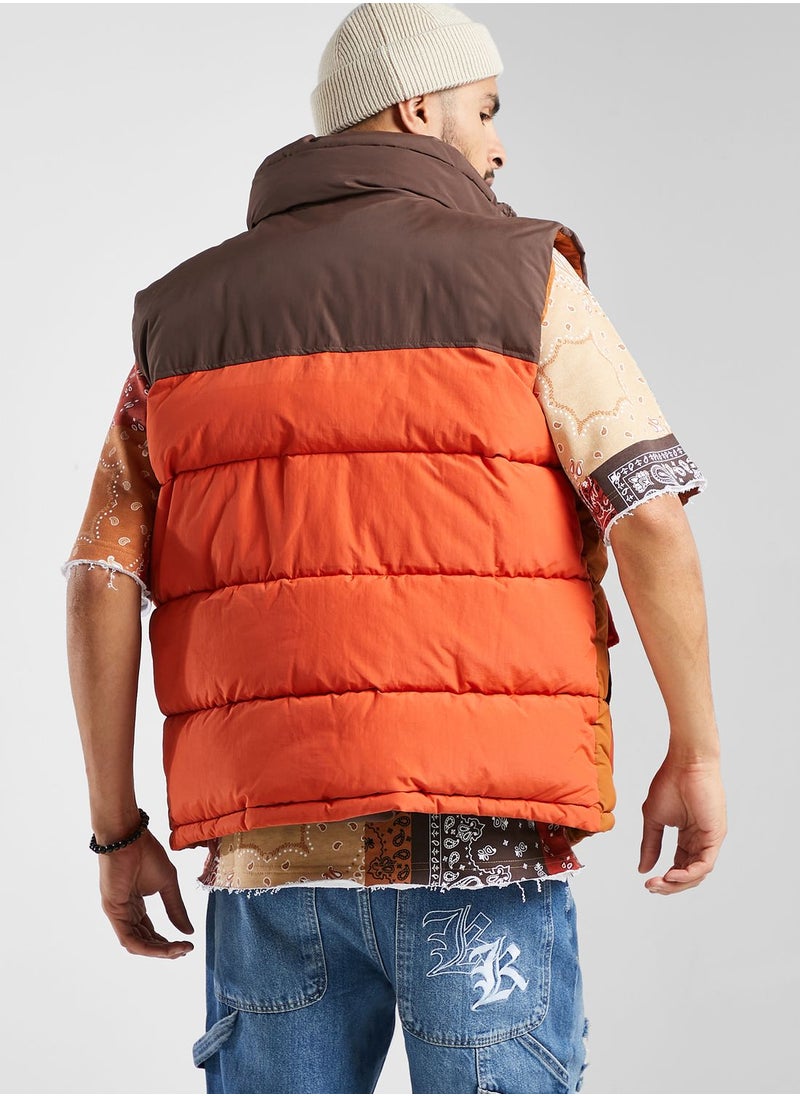 Karl Kani - OG Block Puffer Vest - Image 1