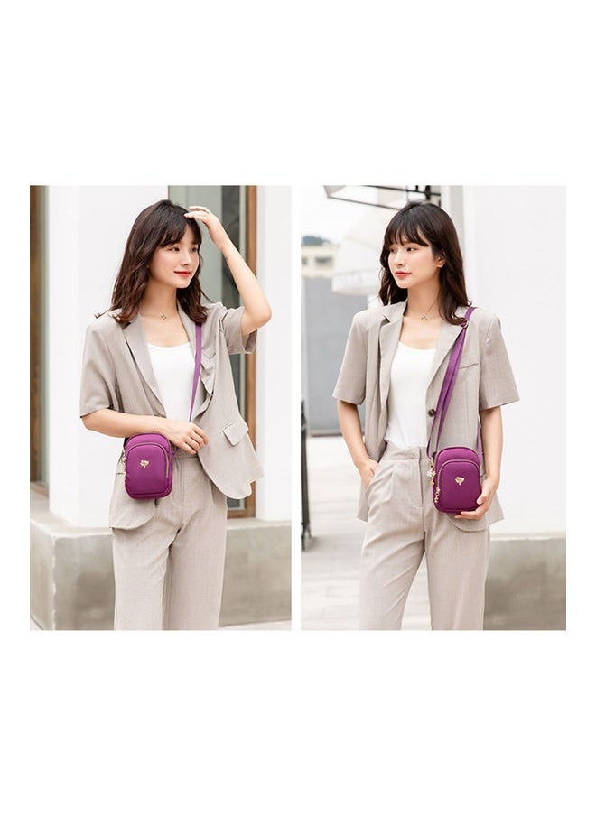 AL RAID - Nylon Cell Phone Purse Crossbody Bag Purple - Image 1
