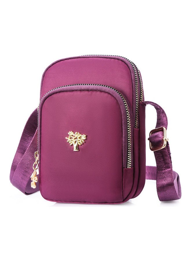AL RAID - Nylon Cell Phone Purse Crossbody Bag Purple - Image 1