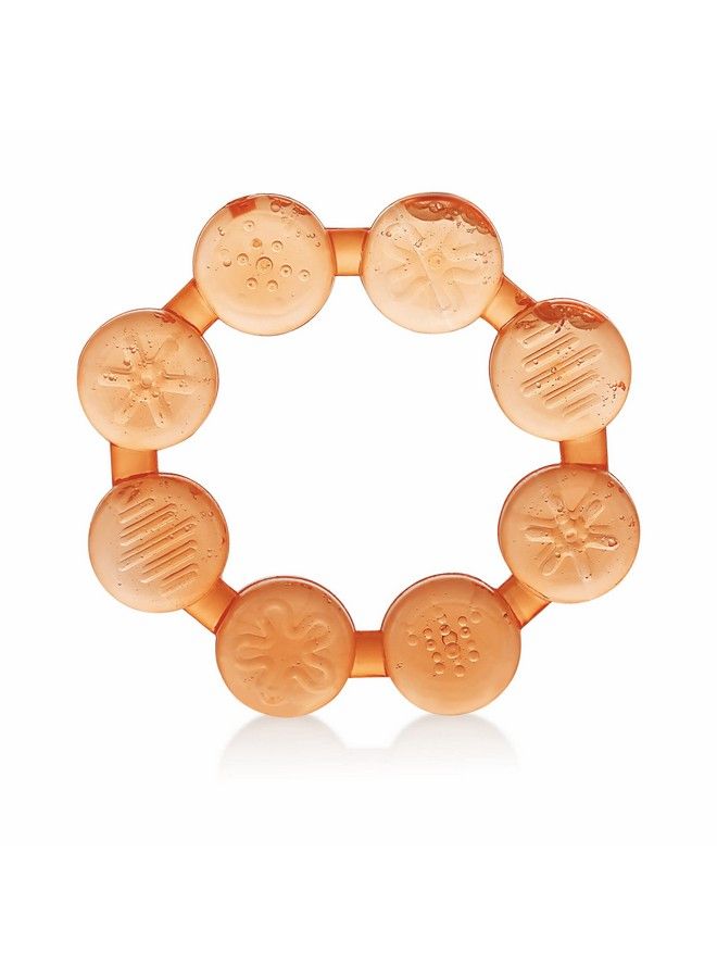 Beebaby Ring Shape Teethers For 6 To 12 Months Bpa Free. Cooling Water Filled Baby Teether Soft Teething Toy For Babies With Carry Case Soothes Gums And Easy To Grip (6 Months+) (Ring Orange)  - Image 2