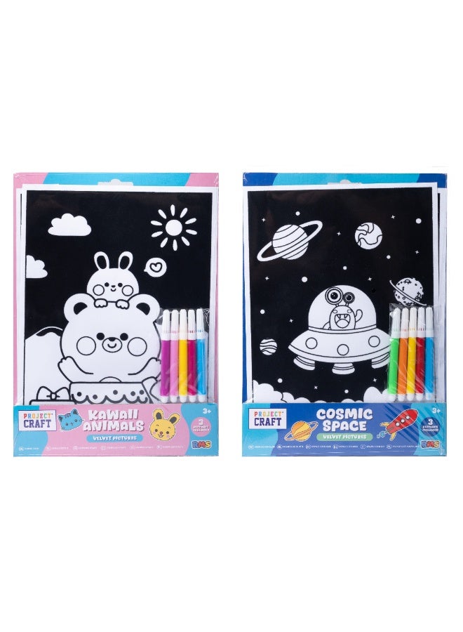 Igloo 2 ASST VELVET ART SET – Kids Activity Book | Sticker Book / Creative Play Set | Fun Learning & Entertainment for Kids | Ideal Gift for Boys & Girls - Image 5