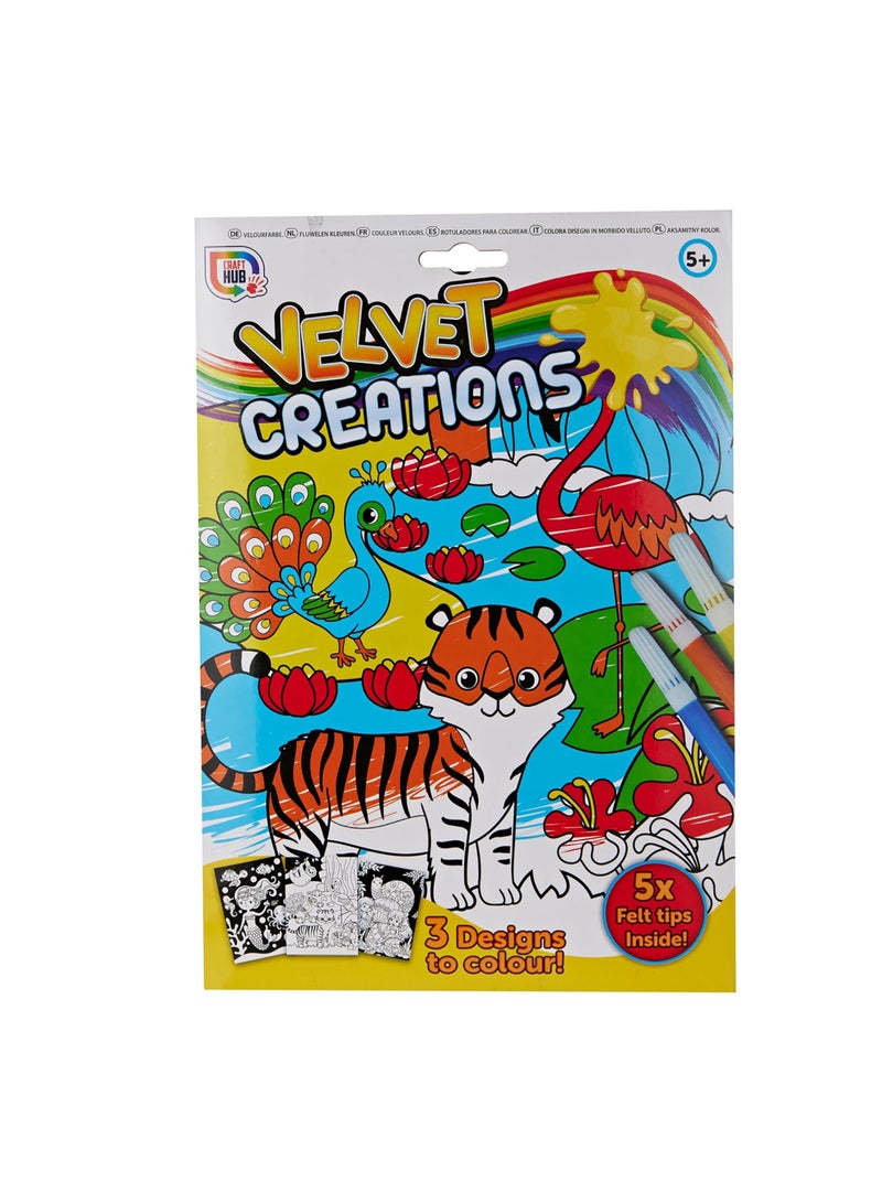 Igloo 2 ASST VELVET ART SET – Kids Activity Book | Sticker Book / Creative Play Set | Fun Learning & Entertainment for Kids | Ideal Gift for Boys & Girls - Image 2