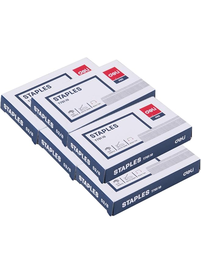 Deli 53 8 Tacker Staples 1000 Piece Silver - Image 1