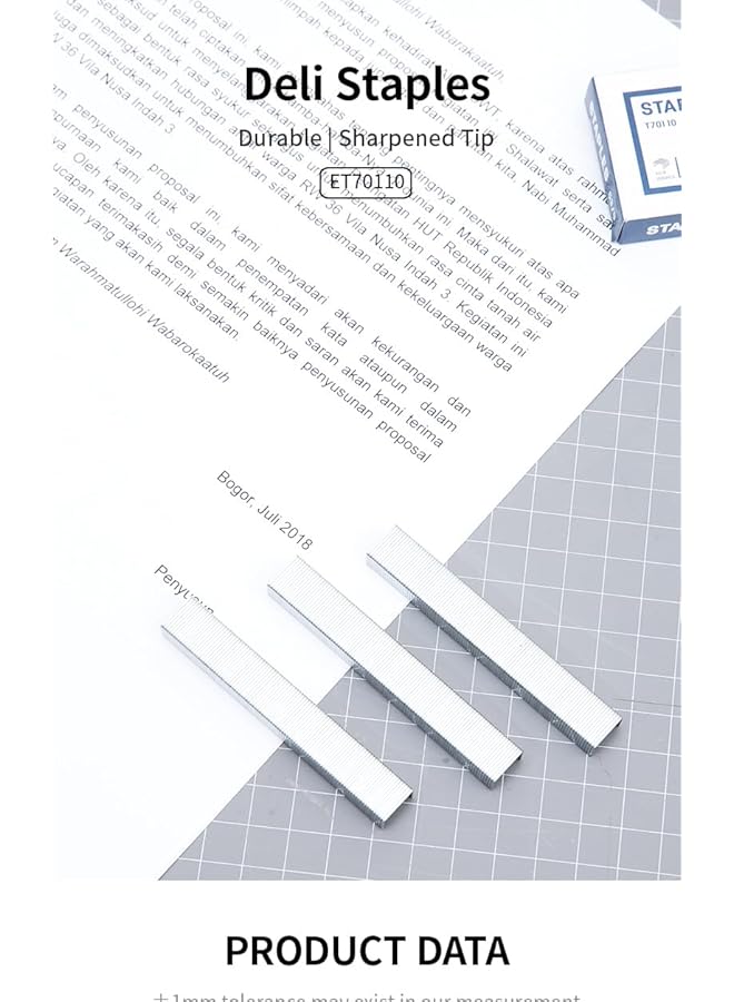 Deli 53 8 Tacker Staples 1000 Piece Silver - Image 4