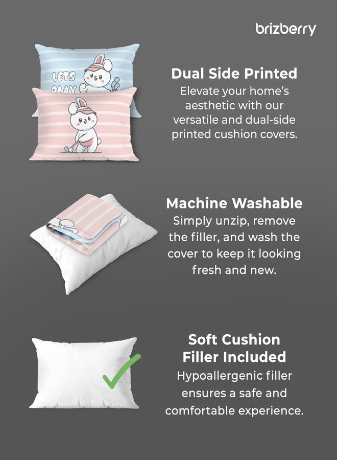 Brizberry® Kids Pillow Cushion with Super Soft Fabric | Animal & Cartoon Prints | 12x18 inches (Design 17) - Image 3