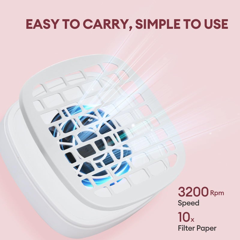 LIARTY Small Nail Dust Collector: Nail Tech Mini Quiet No Battery - Vacuum Nail Fan Dust Collector Vent with Filter Paper Sheets for Nail Art - Professional Nail Tech Supplies - Image 3