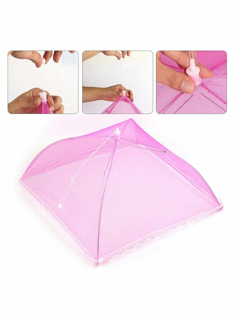 NIBEMINENT Food Covers Mesh, Pop up Umbrella Tent for Kitchen Outdoors, Parties Picnics, BBQs, Keep Flies Bugs Mosquitoes Away, Reusable and Collapsible, 5 Pack - Image 5