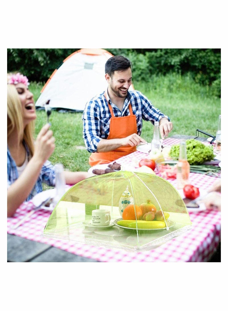 NIBEMINENT Food Covers Mesh, Pop up Umbrella Tent for Kitchen Outdoors, Parties Picnics, BBQs, Keep Flies Bugs Mosquitoes Away, Reusable and Collapsible, 5 Pack - Image 2