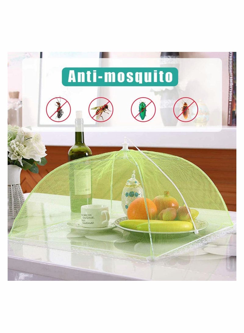 NIBEMINENT Food Covers Mesh, Pop up Umbrella Tent for Kitchen Outdoors, Parties Picnics, BBQs, Keep Flies Bugs Mosquitoes Away, Reusable and Collapsible, 5 Pack - Image 3