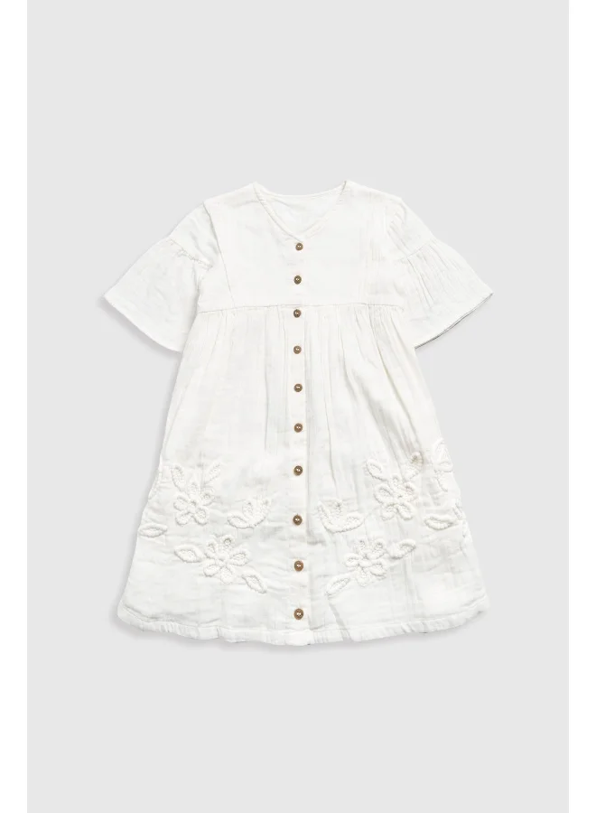 mothercare Cream Woven Dress