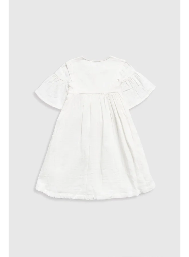 mothercare Cream Woven Dress