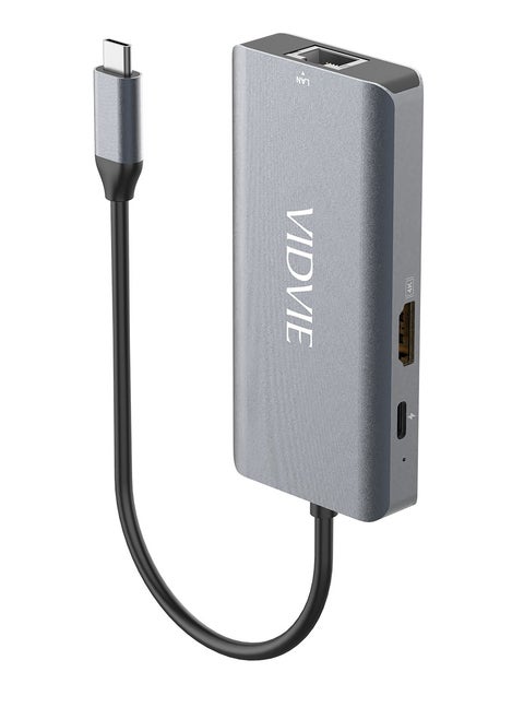 VidVie 6-IN-1 HUB Docking Station USB 3.0 + USB 2.0 + PD + 4K HDMI + RJ45 Port