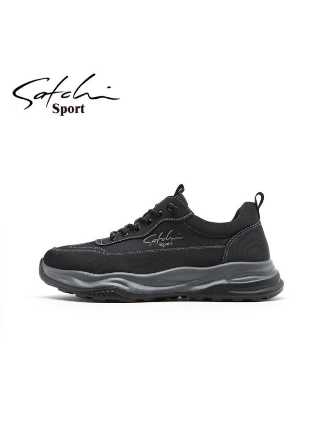 Satchi Men's Sports Casual Shoes  Autumn Winter Outdoor Cushioning Running Shoes Lightweight Comfortable Simple Lace-up Sneakers - Image 2