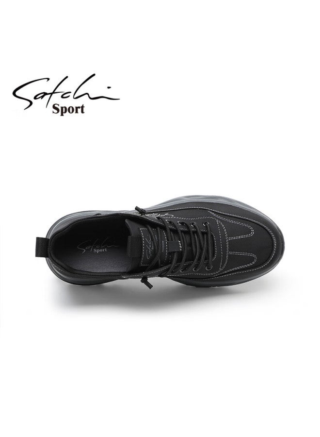 Satchi Men's Sports Casual Shoes  Autumn Winter Outdoor Cushioning Running Shoes Lightweight Comfortable Simple Lace-up Sneakers - Image 3