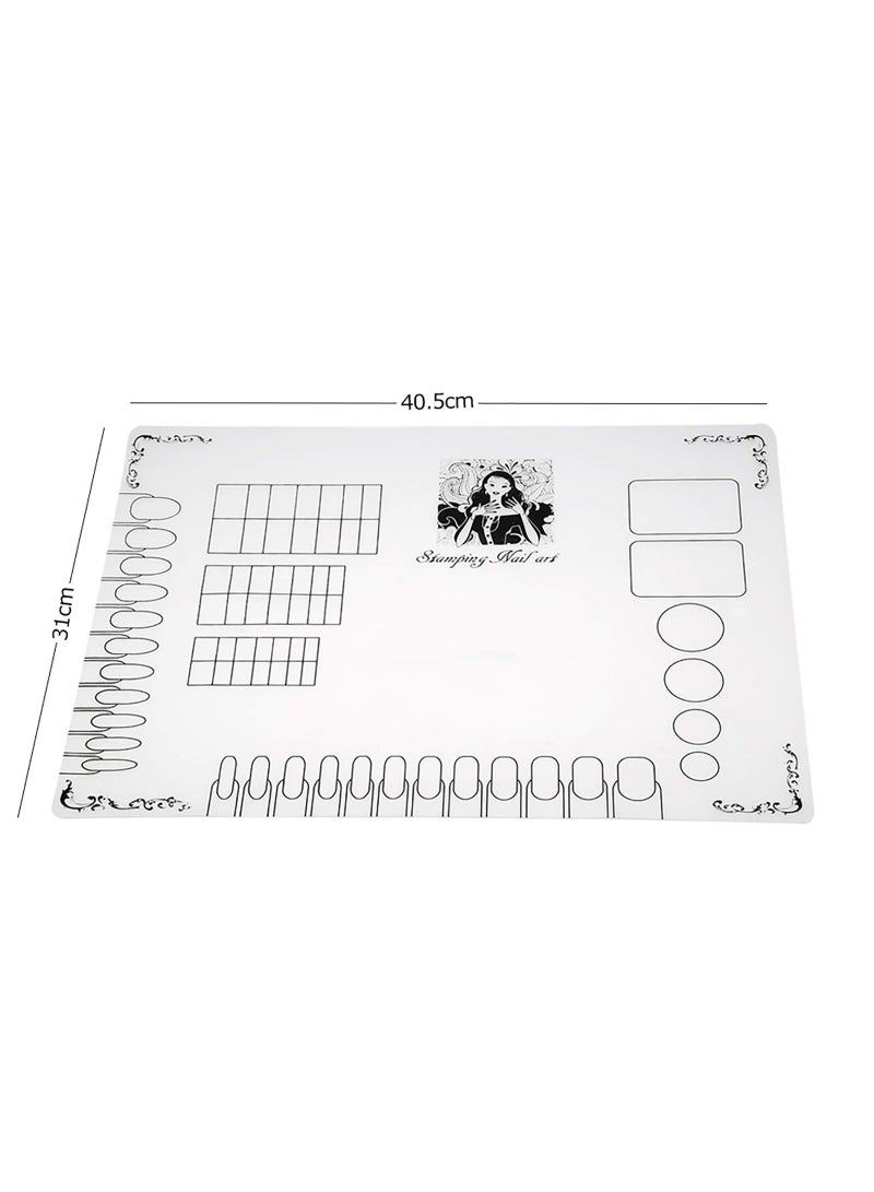 سيوسي مسمار الفن سيليكون حصيرة طوي قابل للغسل الجدول الوسادة مسمار ممارسة مساحة العمل تصميم لوحة لختم عكس الطوابع - Image 5