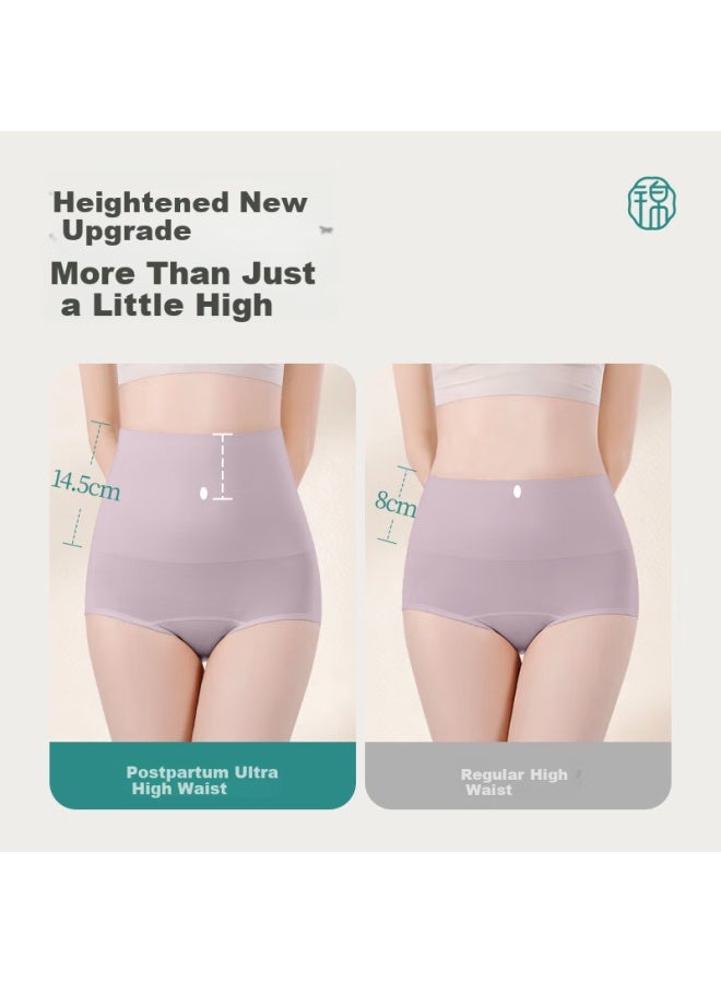 Jindu Postpartum High Waist Cotton Underwear For Women With Antibacterial Properties, C-section Recovery, Plus Size Tummy Control Shorts With Extended Crotch - Image 3