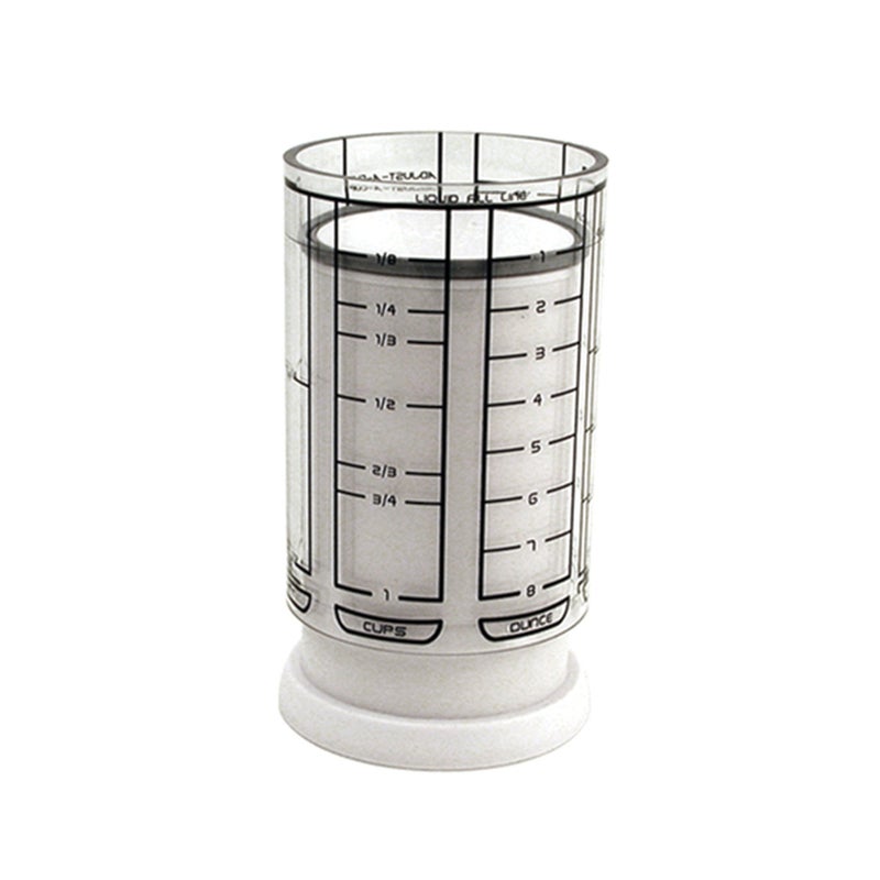 KitchenArt 23401 2 Cup Adjust-A-Cup, Plastic, White