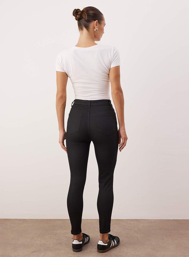 trendyol Black High Waist Stretchy Skinny Jeans - Image 4