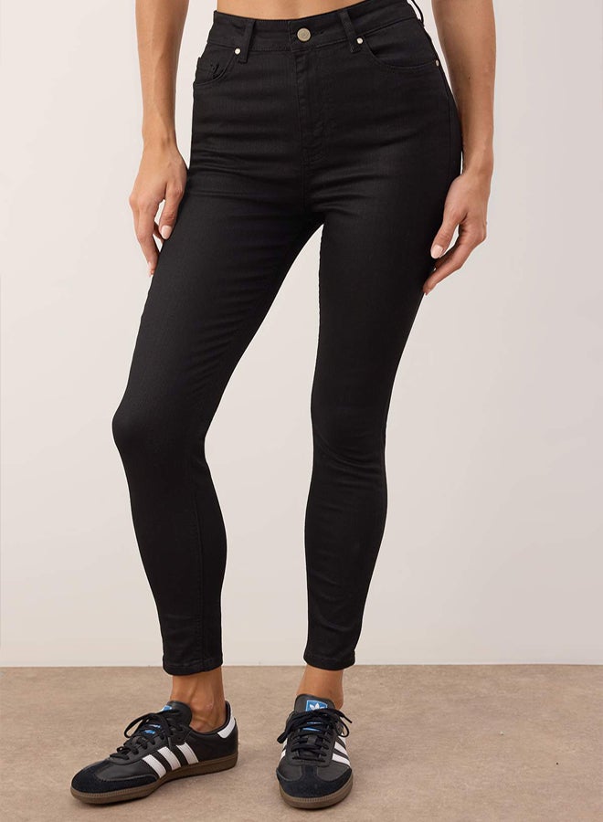 trendyol Black High Waist Stretchy Skinny Jeans - Image 3