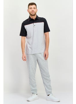 Greg Norman Men Sportswear Fit Short Sleeve Training Polo Shirt, Grey Heather Combo  - Image 4