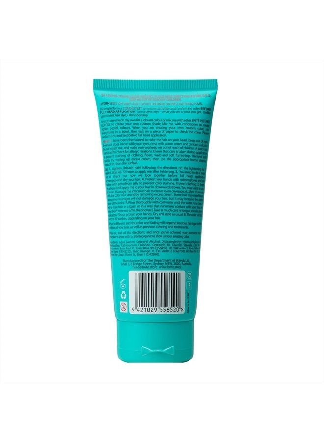 Brite Turquoise Semi-Permanent Hair Color - Vegan & Cruelty-Free Hydrating Hair Dye, Lasts Up to 30 Washes (100ml) - Image 2