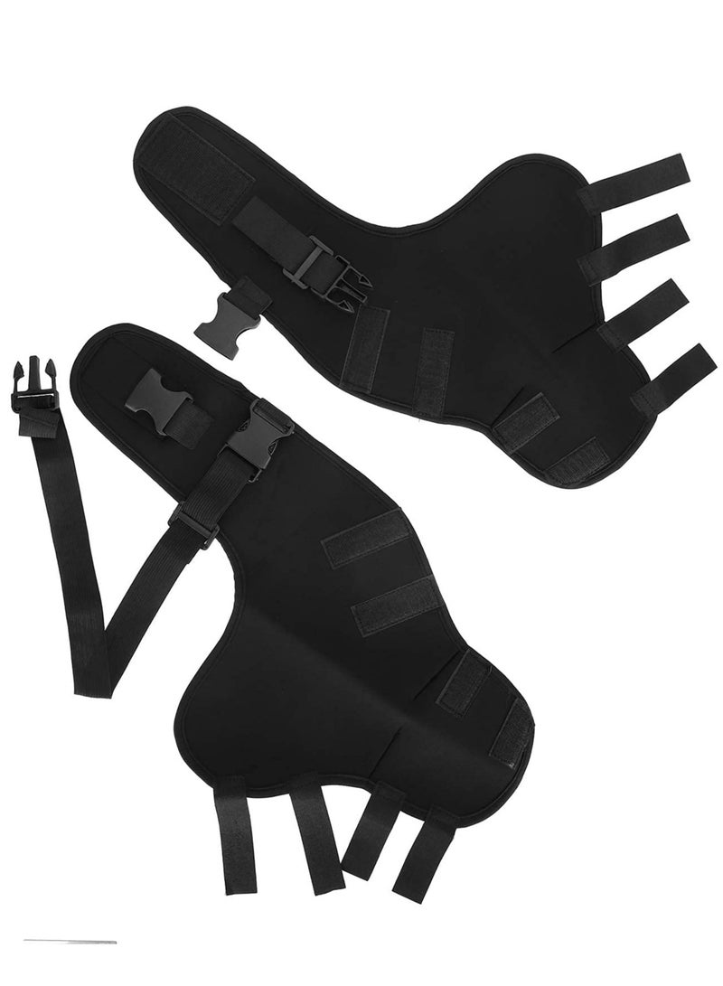 SOLARAE حامي أرجل الكلاب الخلفية، دعامة ركبة قابلة للتعديل، لفافة مفصل الساق الخلفية لحماية الكلب، مضادة للصدمات، للحفاظ على الحرارة ومرنة، لاستعادة أرجل الكلاب الخلفية (أسود) - Image 1