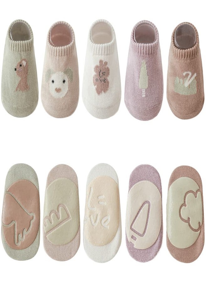 Adeimoo Baby Girls Non-Slip Socks Toddler Infants Cartoon Anti-Slip Socks 1-3T - Image 2