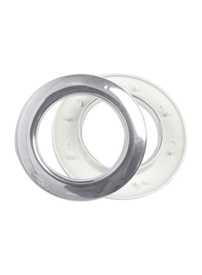 Zeenah Furniture Curtain Eyelet Rings 100 Pieces Round Grommet Plastic Rings Clips - Image 2