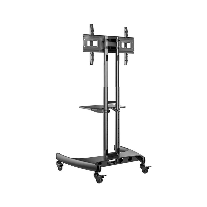NB ERGONOMIC Mobile TV Cart TV Stand with Wheels for 32" - 75" Inch LCD LED OLED Plasma Flat Panel Screens up to 45.5kgs / 100lbs, VESA 600x400mm, Height Adjustment, Black | AVA1500-60-1P - Image 4