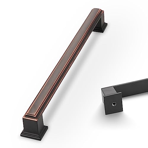 COTYKILEY 10 Pack 7.5 Inch(192mm) Oil Rubbed Bronze Cabinet Handles Oil Rubbed Bronze Kitchen Cabinet Pulls Cabinet Door Handles Kitchen Cabinet Hardware - Image 1