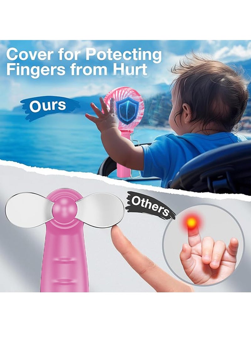 Generic Portable Handheld Fan, Powerful and Durable Mini Table Fans, 3-Speed Control, With Super Quiet Motor and 1000mAh, Foldable, USB Rechargeable Battery Operated, For Travel, Outdoor, Office and Household  - Image 4
