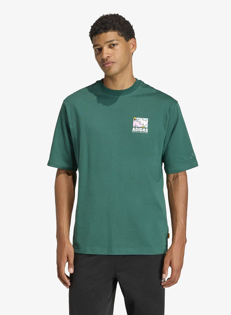 اديداس Animal Pop Bike Graphic T-Shirt