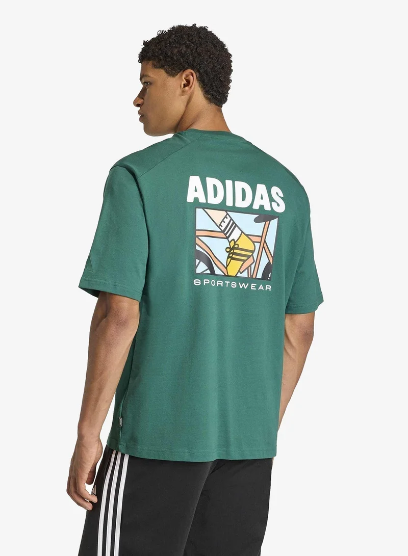 Adidas Animal Pop Bike Graphic T-Shirt
