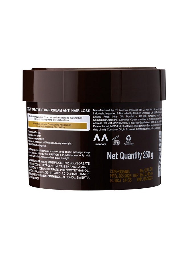 GATSBY Treatment Hair Cream - Anti Hair Loss 250Gm | Contains Conditioning Agents & Pro Vitamin B5 | Nourishes Scalp & Strengthen Hair Roots | With Goodness Of Natural Ingredients | Made In Indonesia  - Image 2