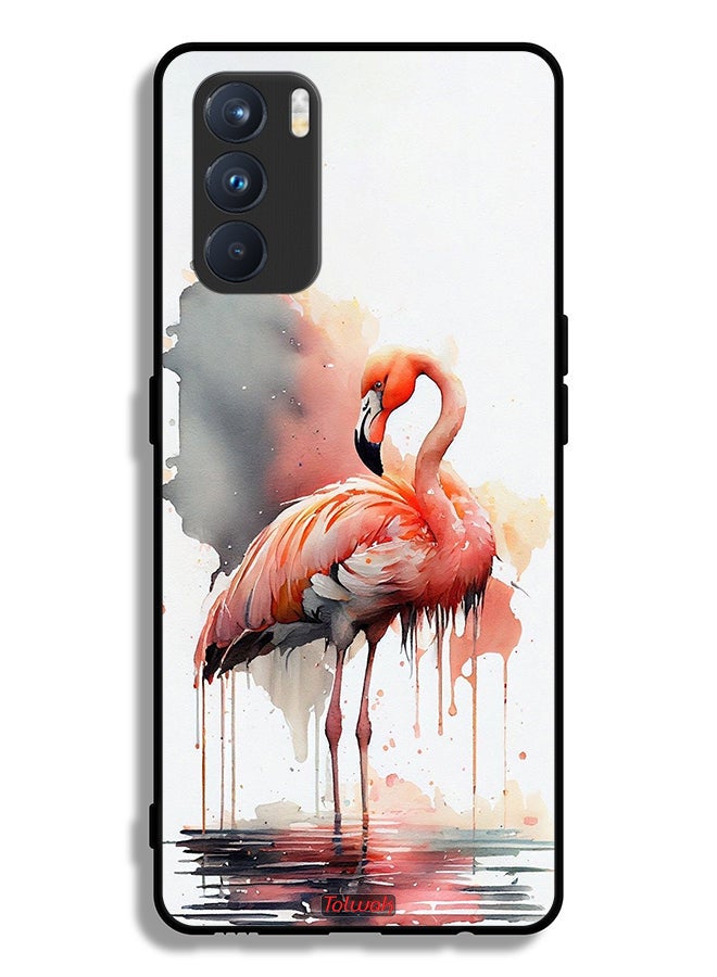 Tolwak Oppo K9 Pro Protective Case Cover Tropical Watercolor Art - Image 2