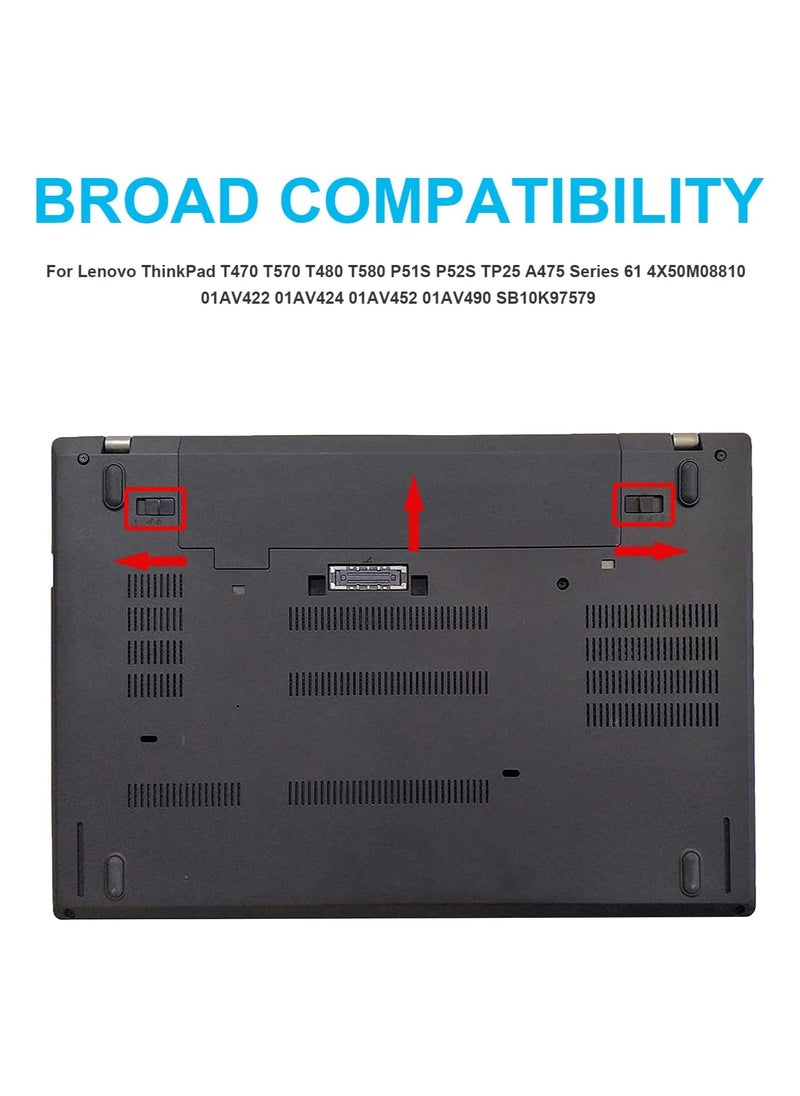 Max Power Replacement Battery For Lenovo ThinkPad T470 T480 P51S P52S T570 T580 Serie  - Image 5