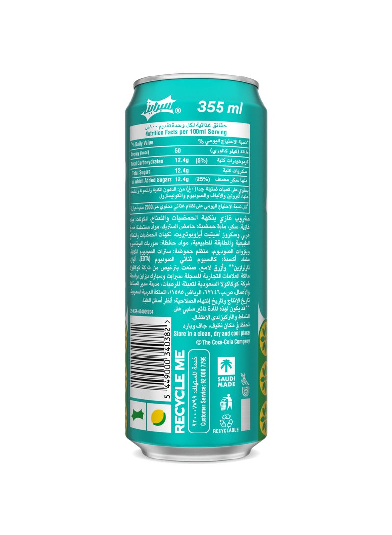 Sprite Citrus Mint Carbonated Soft Drink Can 355ml - Image 2
